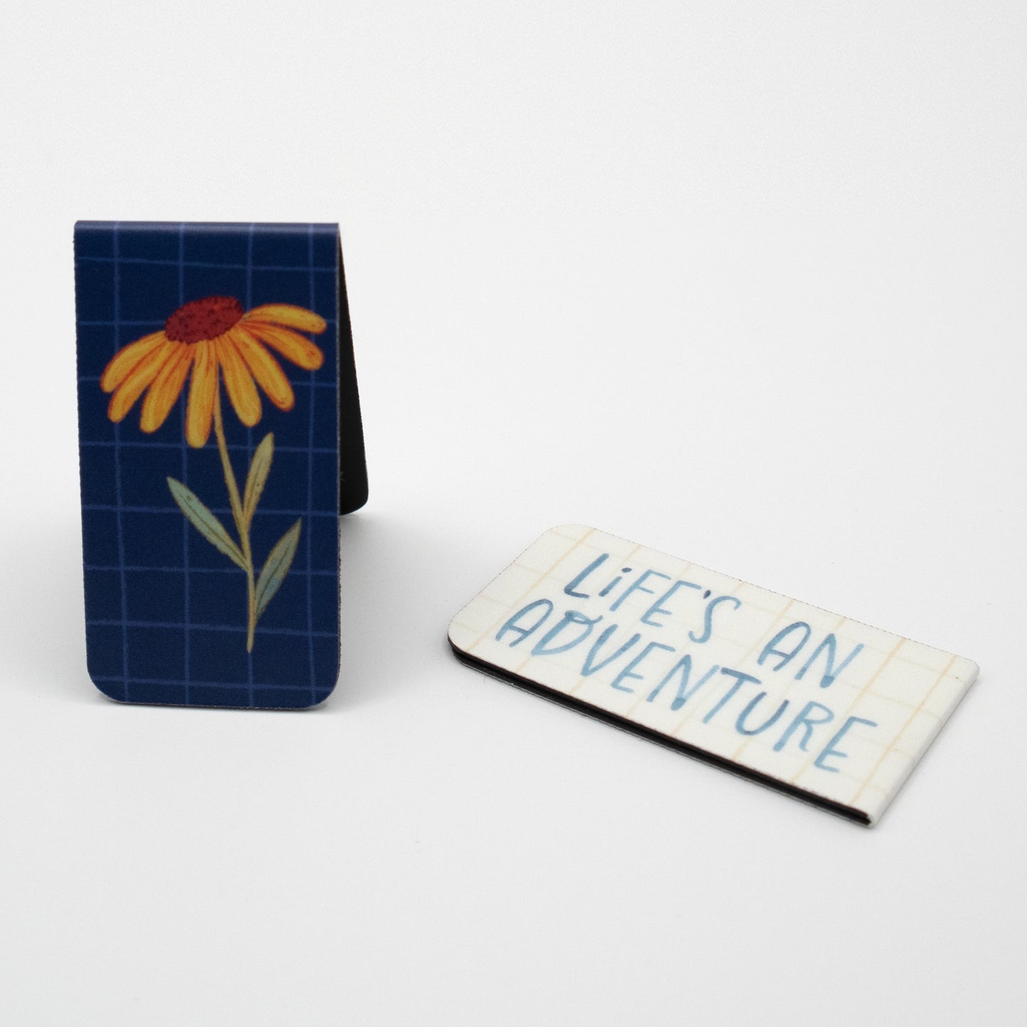 Magnet Bookmarks  | 2 ct | Life's an Adventure Floral Pattern