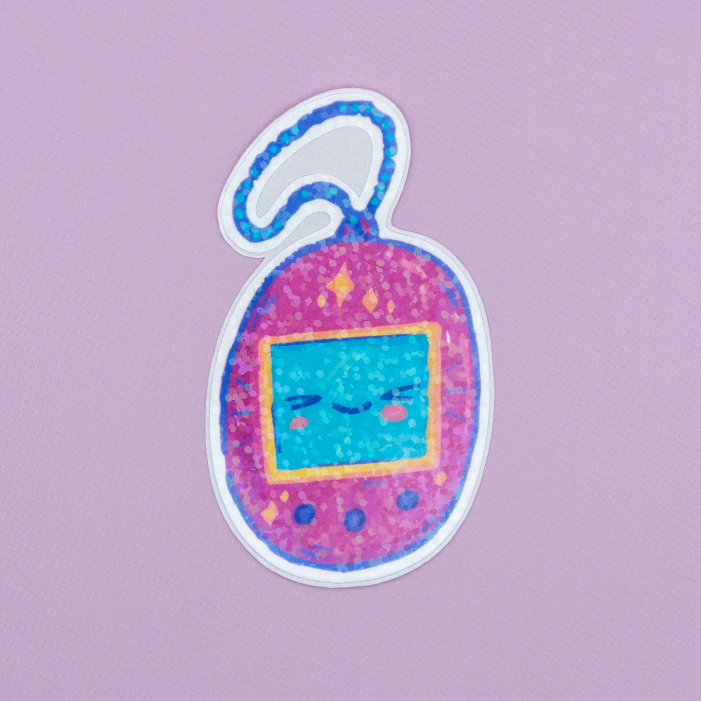 90s Nostalgia | Glitter Holographic Laminated Finish | Digital Pet Vinyl Sticker