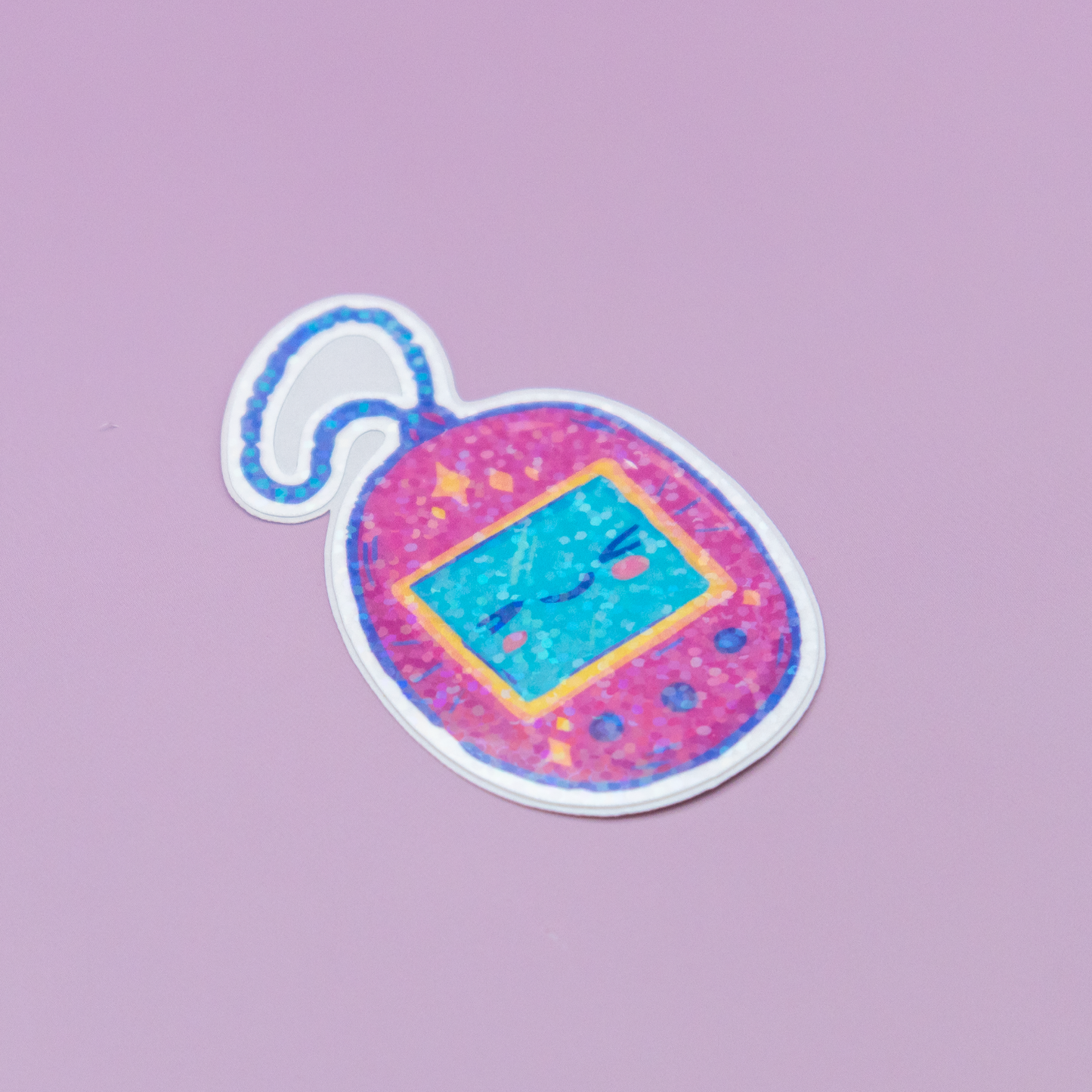 90s Nostalgia | Glitter Holographic Laminated Finish | Digital Pet Vinyl Sticker