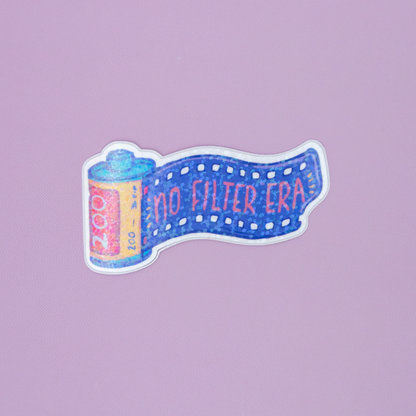 90s Nostalgia | Glitter Holographic Laminated Finish | No Filter Roll Vinyl Sticker