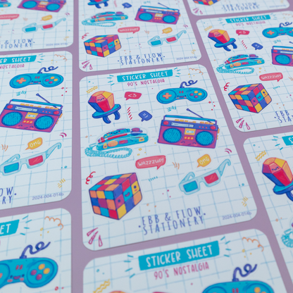 90s Nostalgia | Matte Planner Sticker Sheet