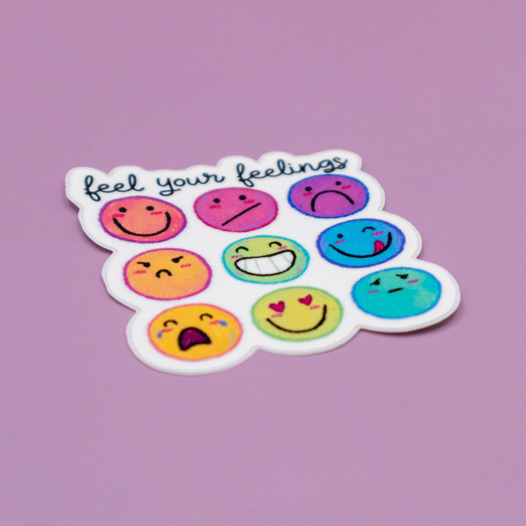 Feel Your Feelings | Stardust Glitter Laminate Vinyl Sticker