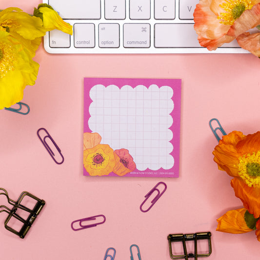 In Full Bloom | Pretty Poppies | Mini Memo pad