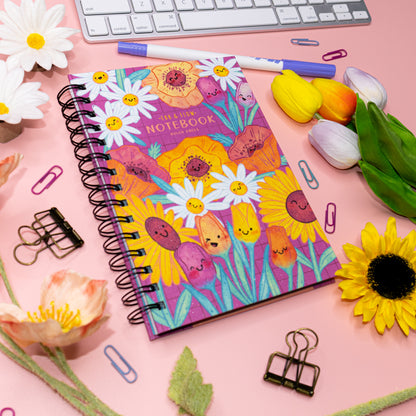 In Full Bloom  | Hardcover Spiral Notebook with Glitter Laminated Finish