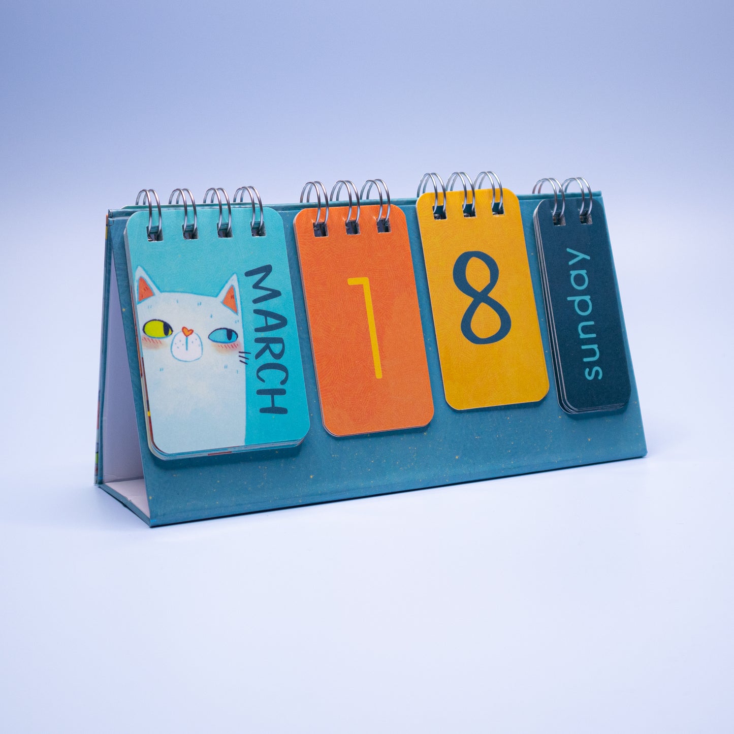Cat Flip Calendar for Office Desktop | Classroom | Desk Calendar with Day, Date, Month Display for Planning | Home | Kitchen Decor